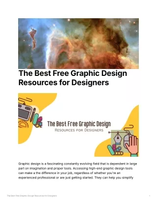 The Best Free Graphic Design Resources for Designers