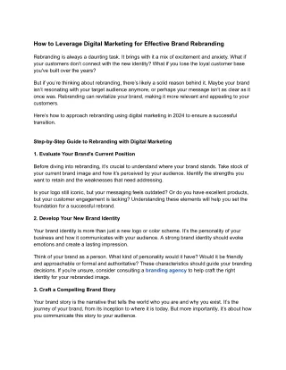 How to Use Digital Marketing for Brand Rebranding