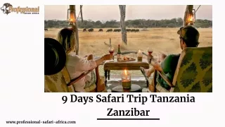 9 Days Safari Trip Tanzania Zanzibar