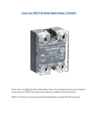 Cres Cor 0857134 Solid State Relay | PartsFe