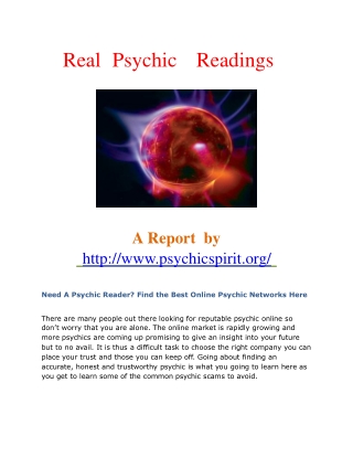 Real Psychic Readings