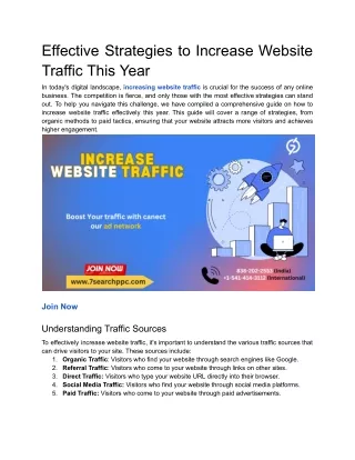 Effective Strategies to Increase Website Traffic This Year