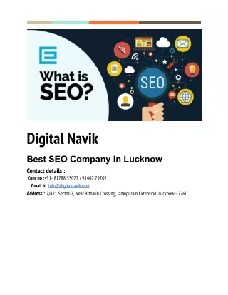 Best SEO Company in Lucknow