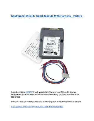 Southbend 4440447 Spark Module With_Harness _ PartsFe
