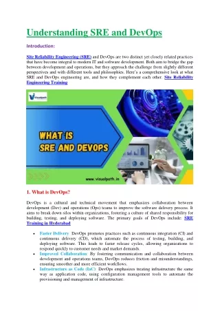 Site Reliability Engineering Training Institute in Hyderabad - India