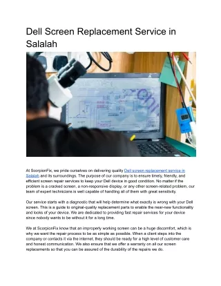 Dell Screen Replacement Service in Salalah