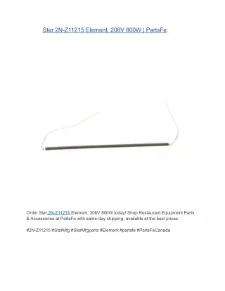 Star 2N-Z11215 Element, 208V 800W | PartsFe