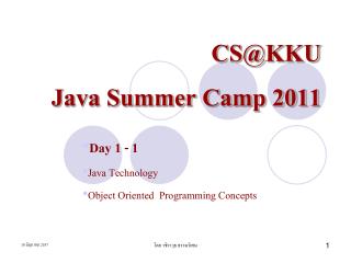 CS@KKU Java Summer Camp 2011