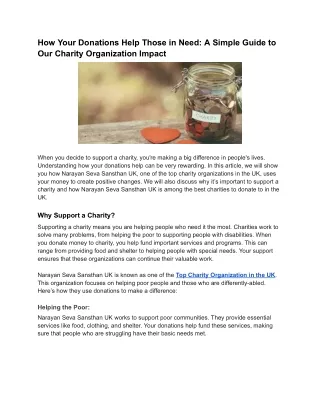 _How Your Donations Help Those in Need_ A Simple Guide to Our Charity Organization Impact