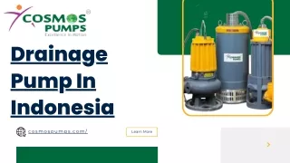 Drainage Pump In Indonesia- cosmospumps