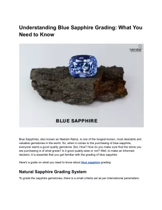 Understanding Blue Sapphire Grading_ What You Need to Know