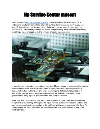 Hp Service Center muscat