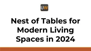 Nest of Tables for Modern Living Spaces in 2024