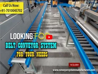 Belt Conveyor System Manufacturers