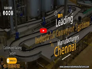 Industrial Conveyor System Manufacturers