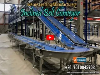 Inclined Belt Conveyor Manufacturers