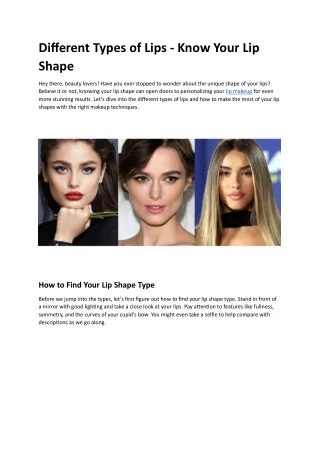 Enhancing Your Features: Understanding Lip Shapes | L Factor New York Guide