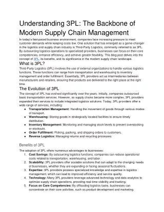 Understanding 3PL_ The Backbone of Modern Supply Chain Management