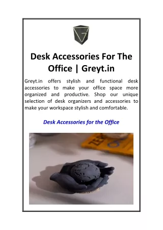 Desk Accessories For The Office  Greyt.in