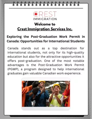 Exploring the Post-Graduation Work Permit in Canada Opportunities for International Students