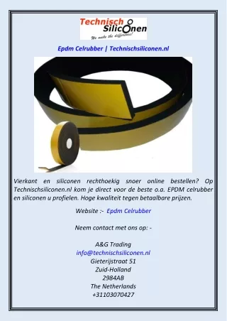 Epdm Celrubber  Technischsiliconen.nl