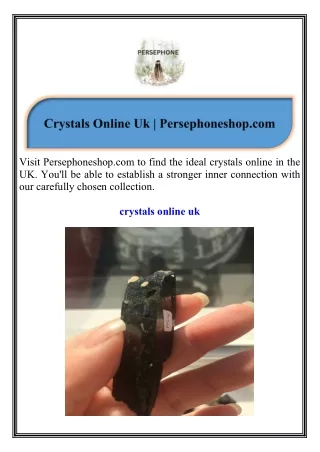 Crystals Online Uk Persephoneshop.com