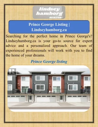 Prince George Listing   Lindseyhamborg.ca