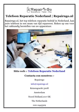 Telefoon Reparatie Nederland  Repairngo.nl