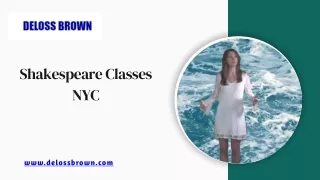 Best Shakespeare Acting Classes in NYC - Deloss Brown