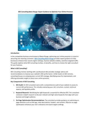 SEO Consulting Baton Rouge