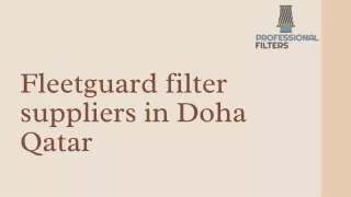 Fleetguard filter suppliers in Doha Qatar