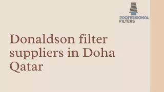 Donaldson filter suppliers in Doha Qatar