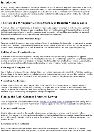 Lawbreaker Protection for Domestic Violence Situations: Securing Your Civil Libe