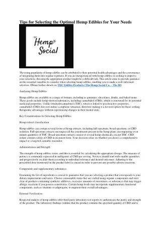 15 The HS - Browse our collection of edibles