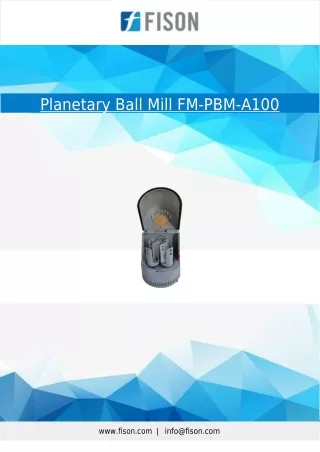 Planetary Ball Mill Weight 29 kg