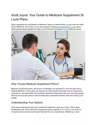 Scott Joyce_ Your Guide to Medicare Supplement St. Louis Plans