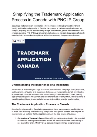 Trademark application canada