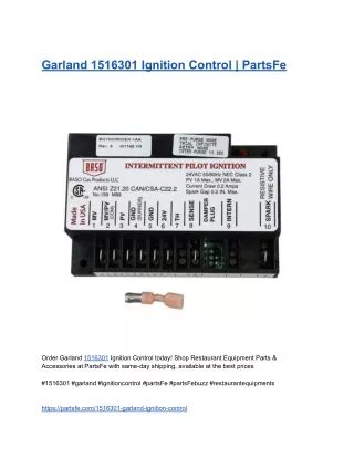 Garland 1516301 Ignition Control _ PartsFe