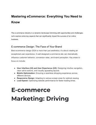 Mastering eCommerce_ Everything You Need to Know