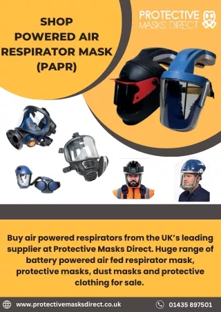 Powered Air Respirators | Battery Powered, Air Fed, Hooded Masks