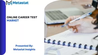 Online Career Test Market Size, Share, Growth and Forecast 2031