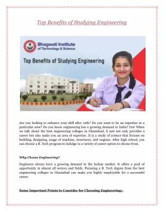 Top Benefits of Studying Engineering