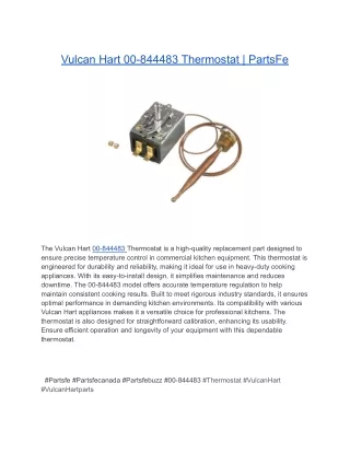Vulcan Hart 00-844483 Thermostat _ PartsFe