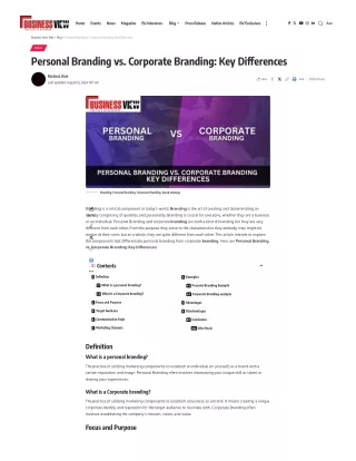 Personal Branding vs. Corporate Branding Key Differences