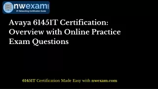 Avaya 61451T Certification: Overview with Online Practice Exam Questions