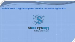 Find the Best iOS App Development Team for Your Dream App in 2024 - SIddhi Infosoft