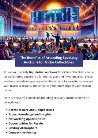 The Benefits of Attending Specialty Auctions for Niche Collectibles
