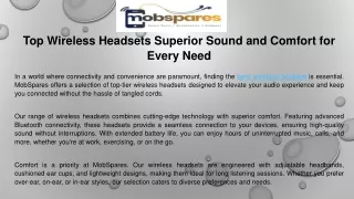 Top Wireless Headsets Superior Sound and Comfort for Every Need