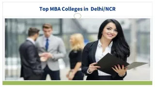 Top MBA Colleges in Delhi NCR