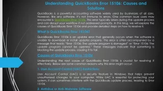 Fix QuickBooks Error 15106 Quickly